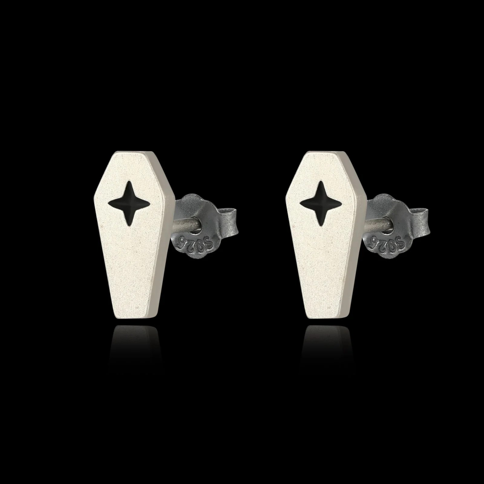 COFFIN STUDS. - 925 STERLING SILVER