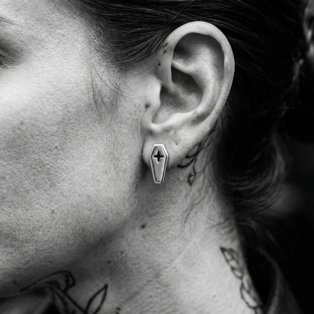 COFFIN STUDS. - 925 STERLING SILVER - Image 4