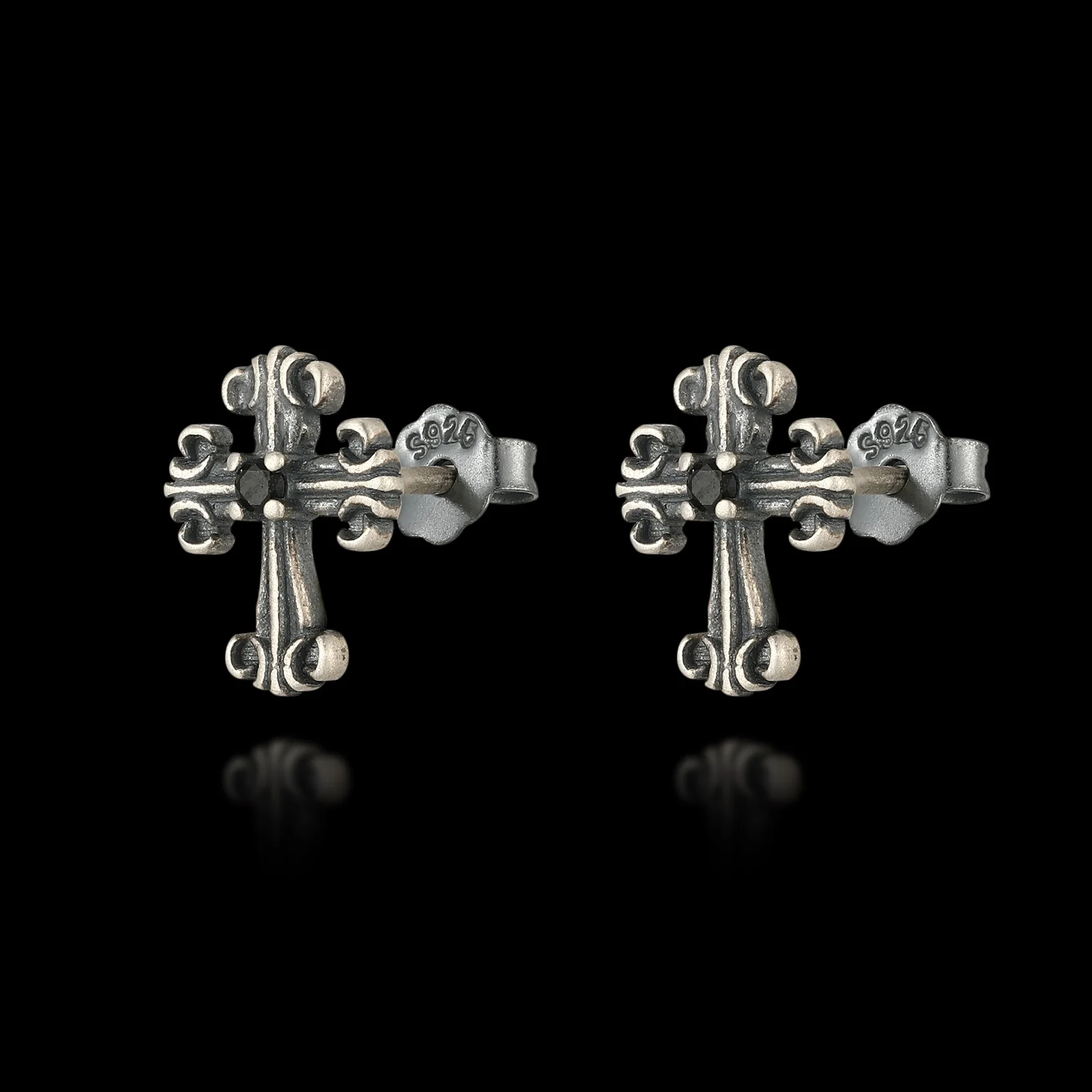 CRUX STUDS. - 925 STERLING SILVER