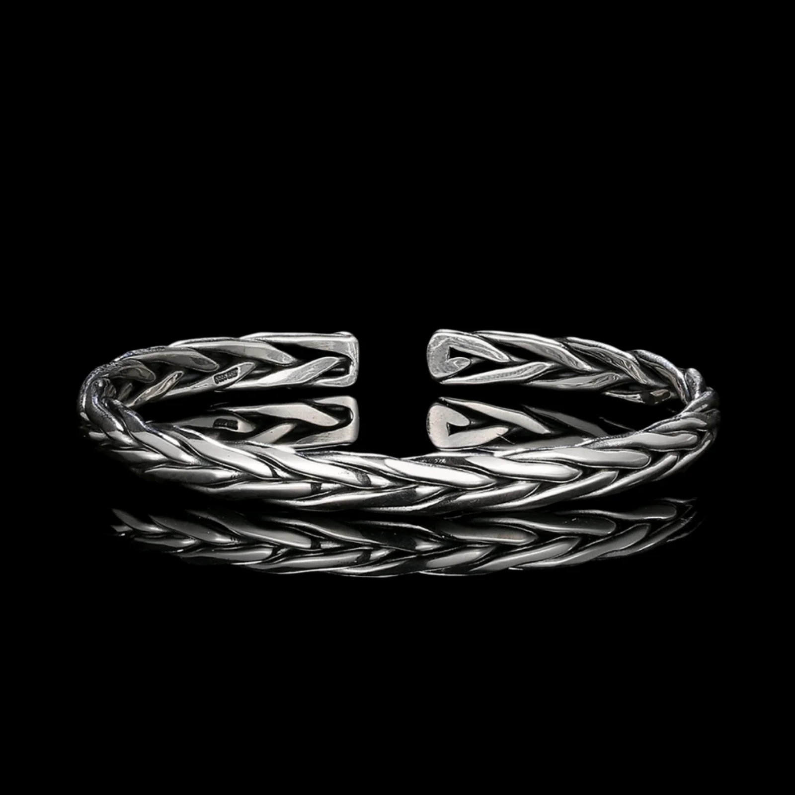 THE WOVEN BANGLE. - 925 STERLING SILVER - Image 6