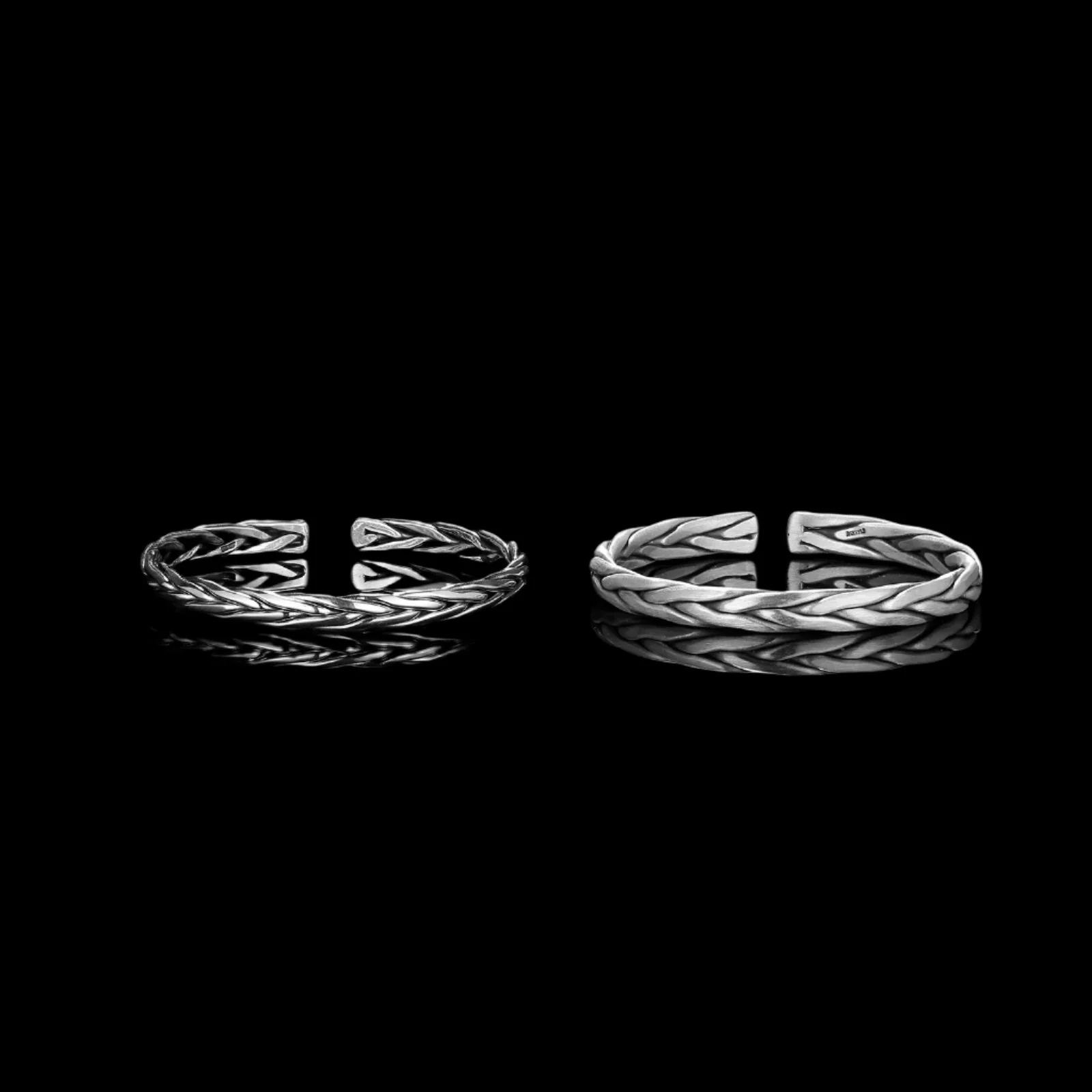 THE WOVEN BANGLE. - 925 STERLING SILVER - Image 7