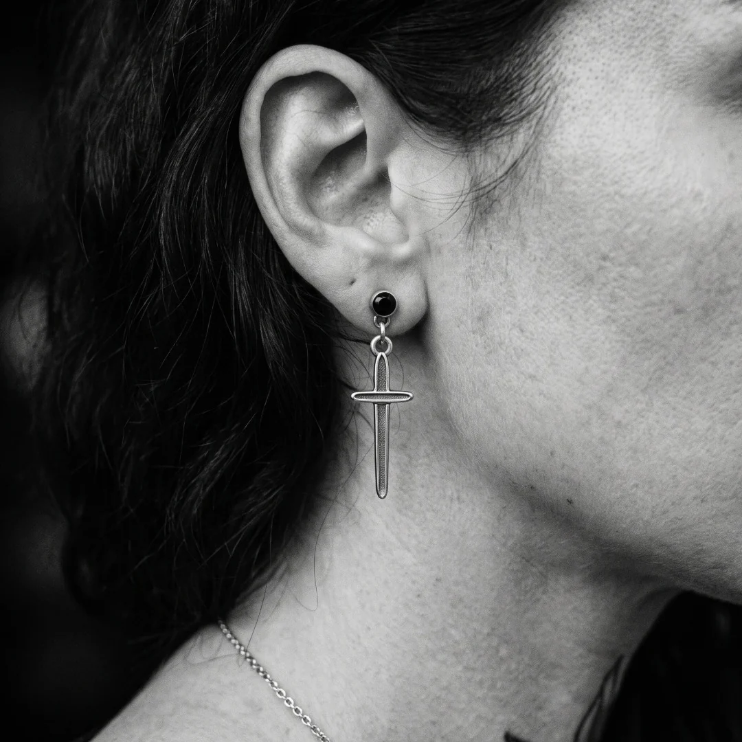 TWINBLADES EARRINGS. - 925 STERLING SILVER - Image 5